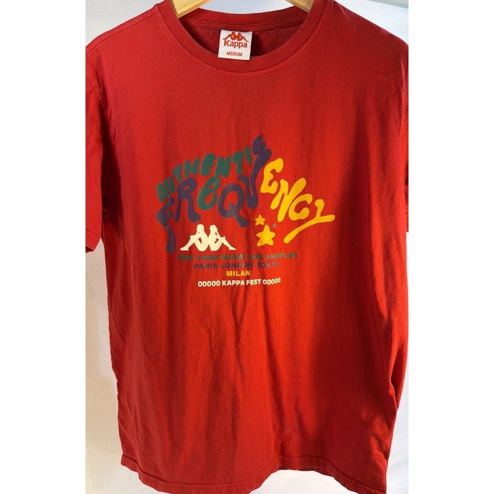 Kappa Men's Medium Red Authentic Frequency Kappa Fest Graphic T-Shirt